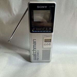 Sony Silver Portable FM Stereo Watchman TV